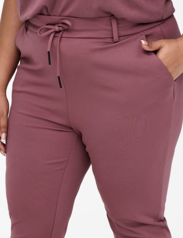 Pantaloni Only Carmakoma, roz