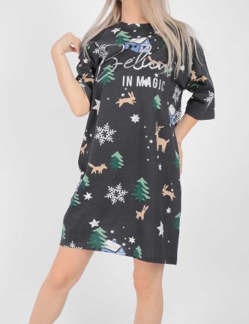 Pijama Reserved, gri inchis