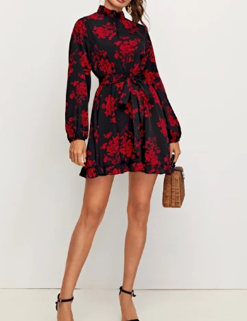 Rochie SHEIN, negru/rosu Negru
