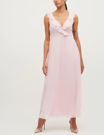 Rochie lunga Vila, roz, 40