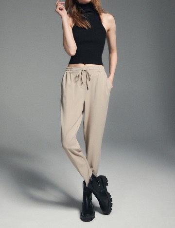 Pantaloni Reserved, crem, 44