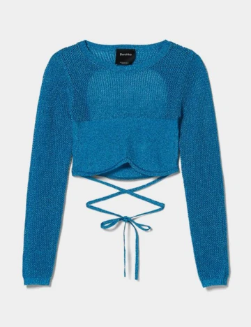 Top Bershka, albastru Albastru