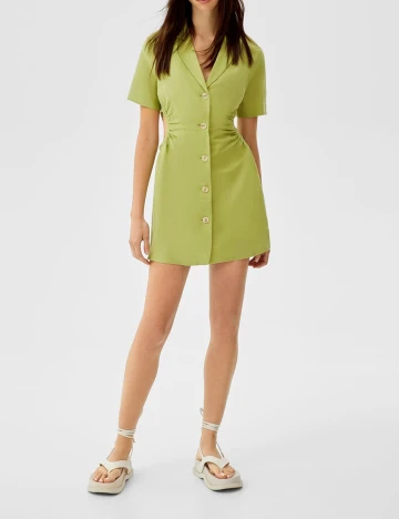 Rochie scurta Bershka, verde