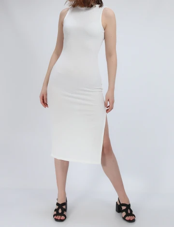 Rochie medie NA-KD, alb