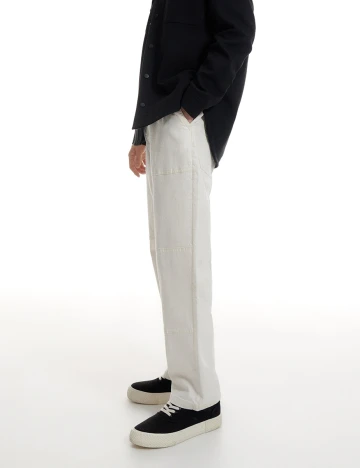 Pantaloni Reserved, alb