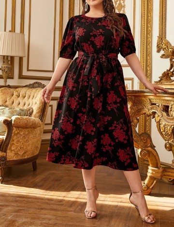 Rochie medie SHEIN CURVE, negru