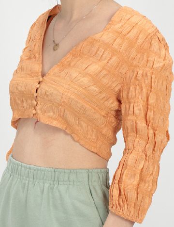 Top SHEIN, portocaliu, L