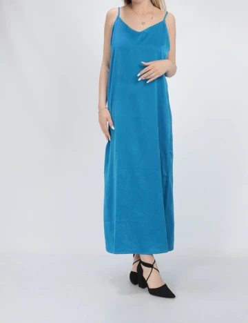 Rochie lunga Vila, albastru