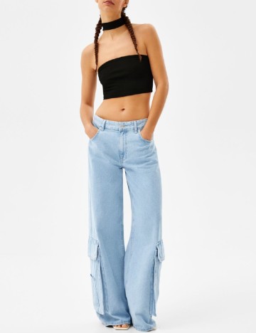Top Bershka, negru, M