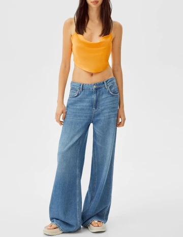Top Bershka, portocaliu