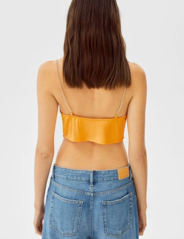 Top Bershka, portocaliu