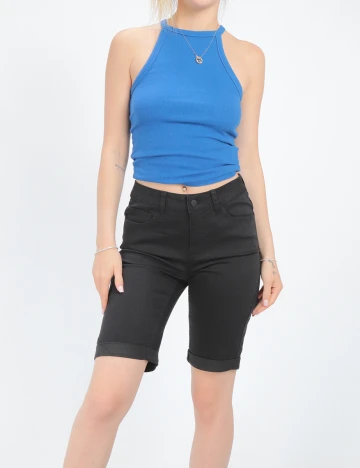 Pantaloni scurti Pieces, negru Negru