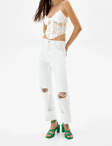 Top Bershka, alb
