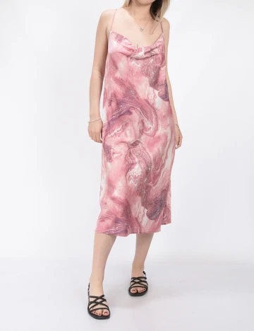Rochie medie Object, roz