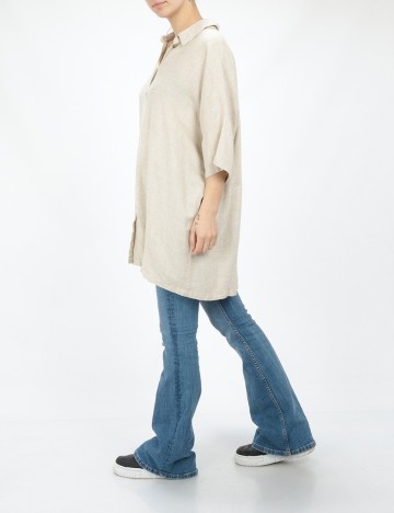 Camasa overzise Vero Moda, crem