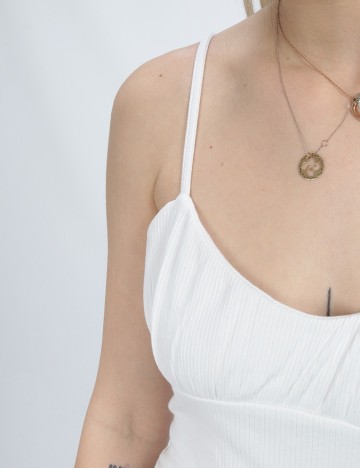 Rochie scurta Bershka, alb