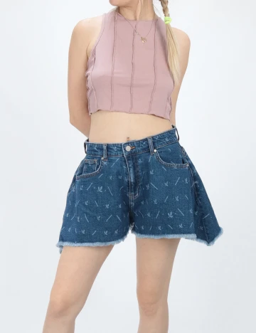 Pantaloni Scurti Only, bleumarin Albastru