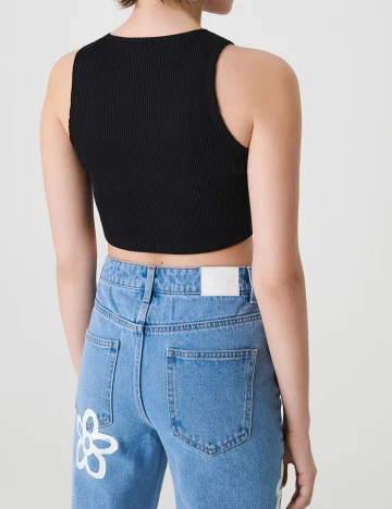 Top Sinsay, negru Negru