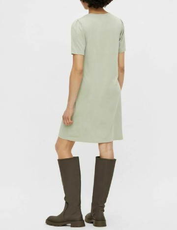 Rochie scurta Pieces, verde deschis