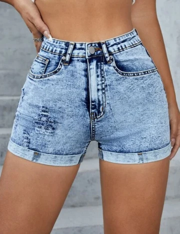 Pantaloni scurti SHEIN, albastru