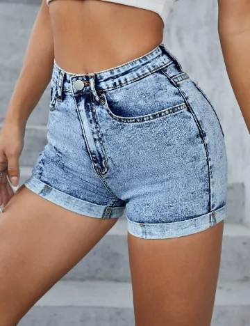 Pantaloni scurti SHEIN, albastru