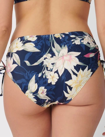Chilot de baie Botanical Leaf Midi Triumph, bleumarin Albastru