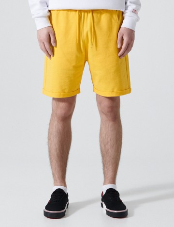 Pantaloni Scurti CROPP, galben, XS