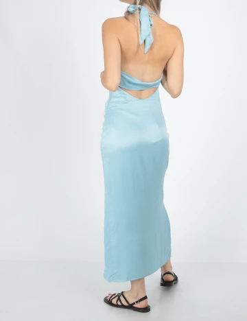 Rochie Lunga Bershka, bleu Albastru