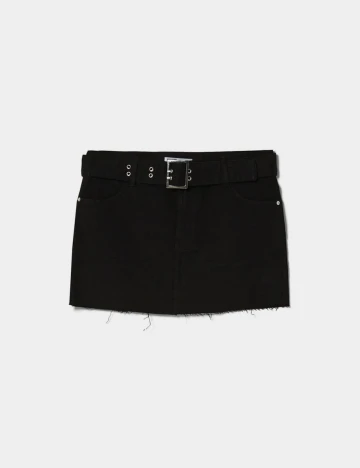 Fusta Bershka, negru Negru