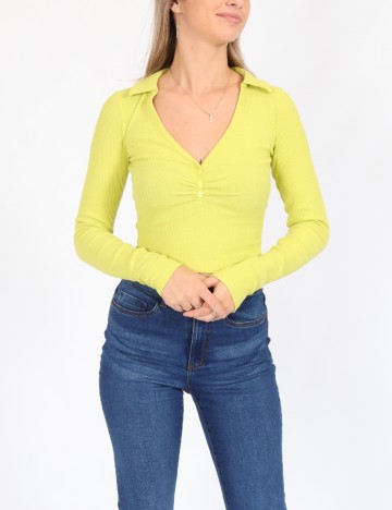 Top Bershka, verde, S