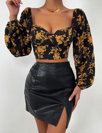 Top SHEIN, negru