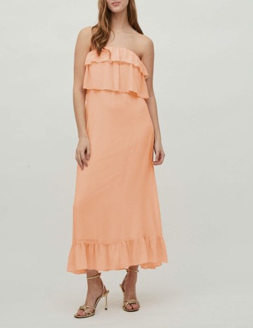 Rochie lunga Vila, piersica