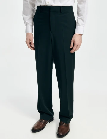 Pantaloni Reserved, verde inchis