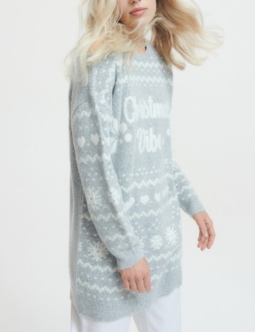 Rochie scurta Reserved, gri, S
