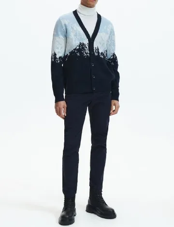 Cardigan Reserved, bleumarin Albastru