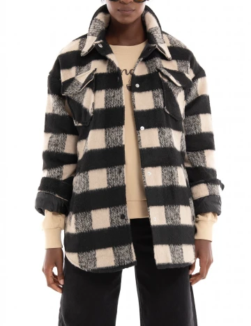 Jacheta Noisy May, crem/negru Negru