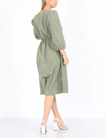 Rochie medie Pieces, verde
