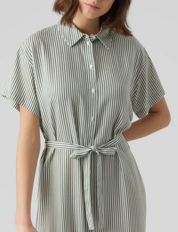 Rochie medie Vero Moda, alb/verde