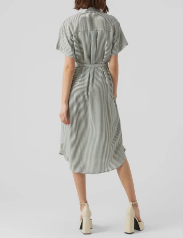 Rochie medie Vero Moda, alb/verde