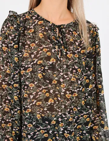 Camasa Q/S, negru floral