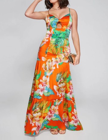 Rochie lunga Marciano Guess, portocaliu