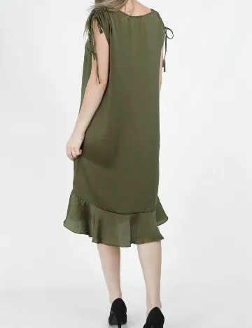 Rochie medie Cream, verde