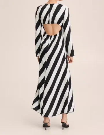 Rochie lunga Mango, alb-negru
