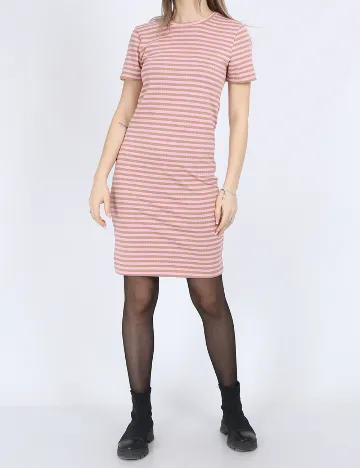 Rochie scurta Pieces, roz/verde Roz