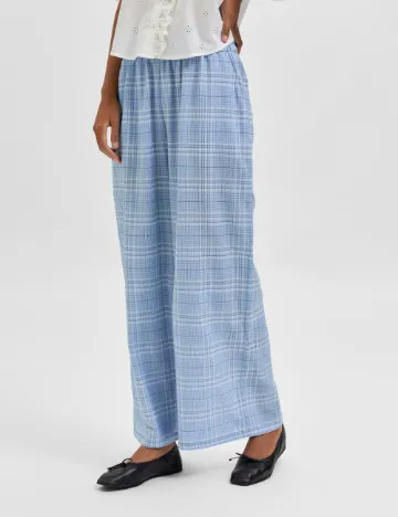 Pantaloni Selected Femme, albastru