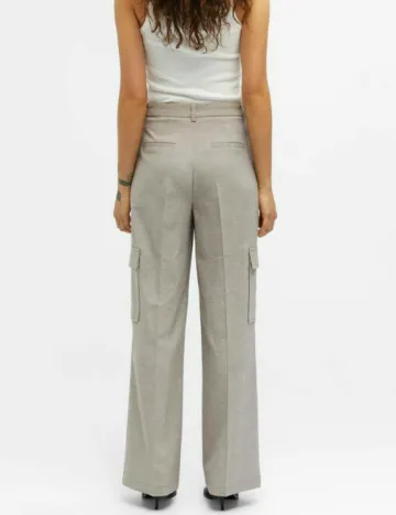 Pantaloni Object, crem Crem