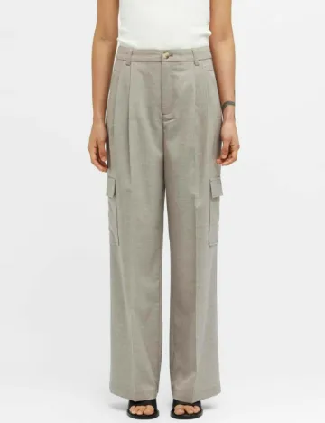 Pantaloni Object, crem Crem