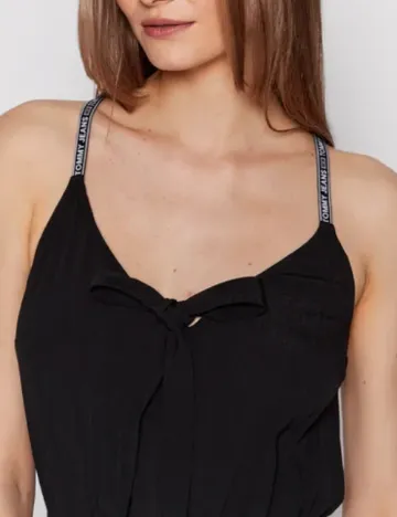 Rochie scurta Tommy Jeans, negru Negru