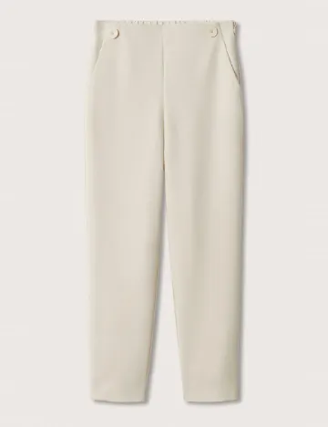 Pantaloni Mango, ecru