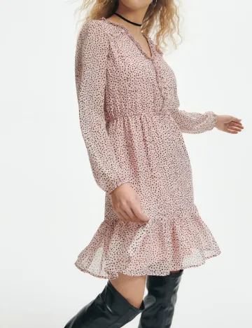 Rochie scurta Reserved, roz